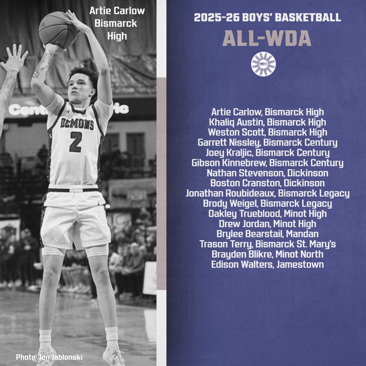 BOYS' BASKETBALL
2025-26 All-WDA
#wdabasketball