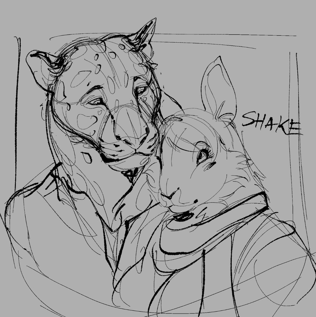 BiohazardMist's tweet image. Bull Chris and bird Jill sketch of my AU + Jake and Sherry 
#ResidentEvil 
#ChrisRedfield 
#JillValentine  
#SherryBirkin 
#JakeMuller