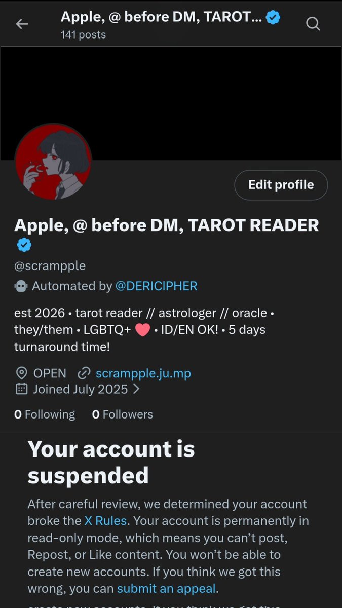 Apple, TAROT READER tweet media
