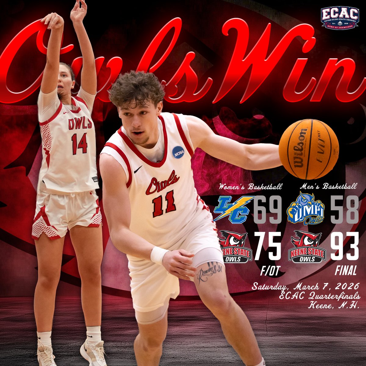 🦉🔴 Keene State Athletics tweet media