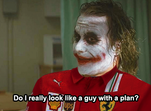 ScrewderiaF1's tweet image. Ferrari strategy team when you ask why they didn’t pit either driver during the safety car