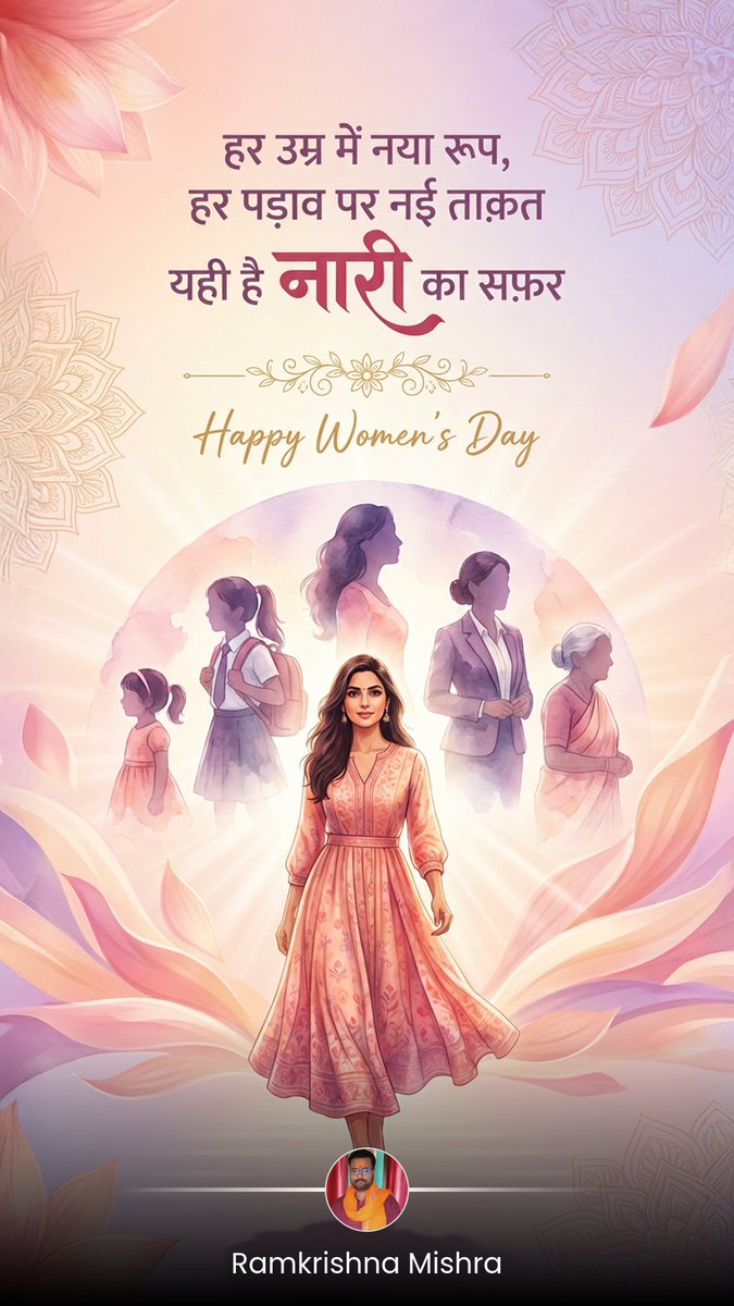 Rkmishra290's tweet photo. #HappyWomensDay 
#महिलादिवस की शुभकामनाएं 💐 https://t.co/tVxIBFJbJF