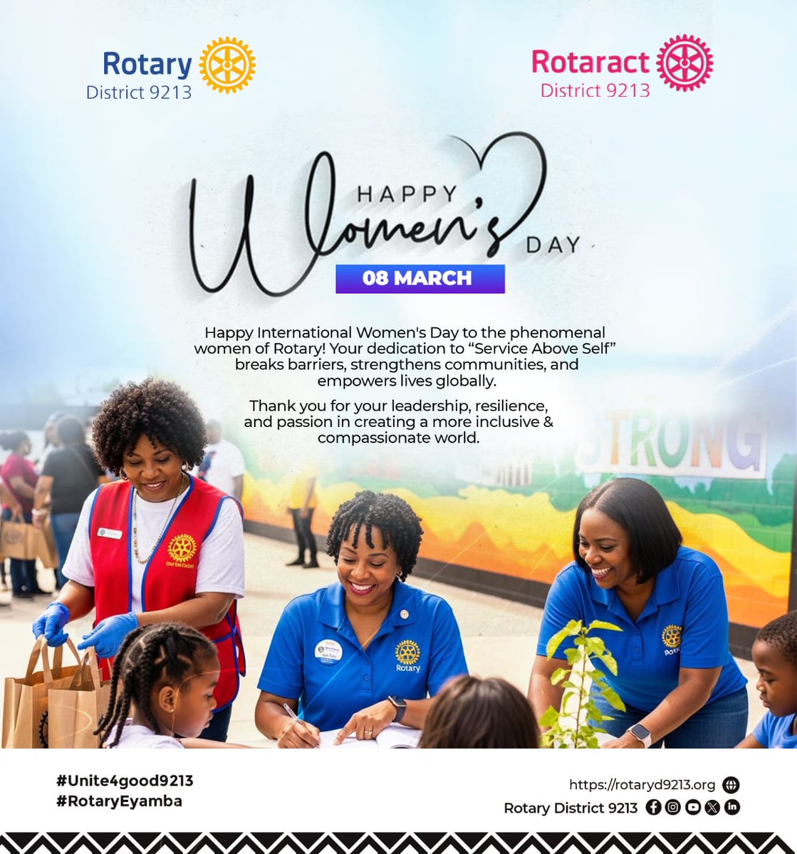 Today, we  celebrate the amazing women who serve, lead, and uplift our communities. 

We love and appreciate you. Your compassion, strength, and dedication help make <a href="/Rotary/">Rotary International</a> a wonderful force for good. 

Thank you for inspiring us every day. 

Wishing you a joyful International