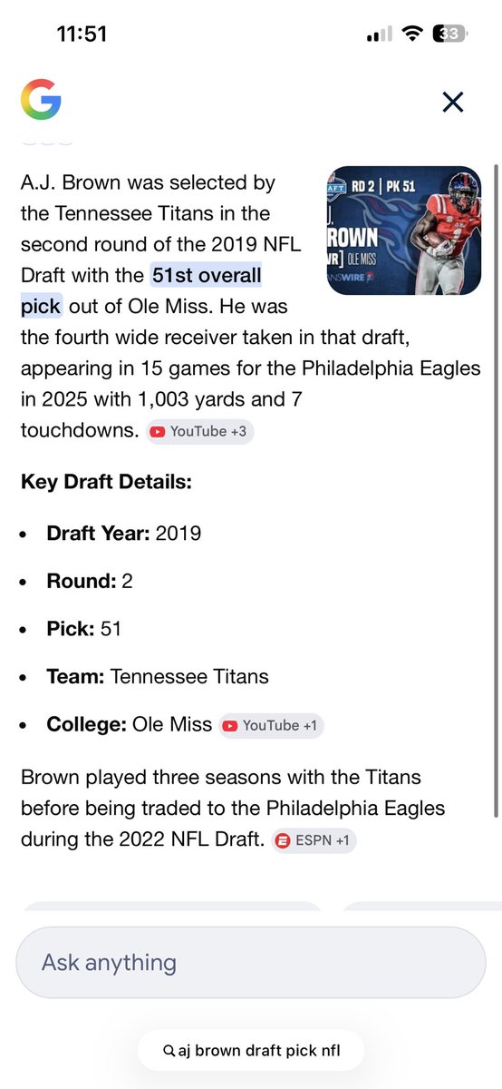 CryptoMFs_NFT's tweet photo. @PatsPlanet_ @JosinaAnderson I see comments like there won’t be talent there you do realize AJ brown was 51st pick so pick 31 is still a great first rounder https://t.co/lyrJnllbJq