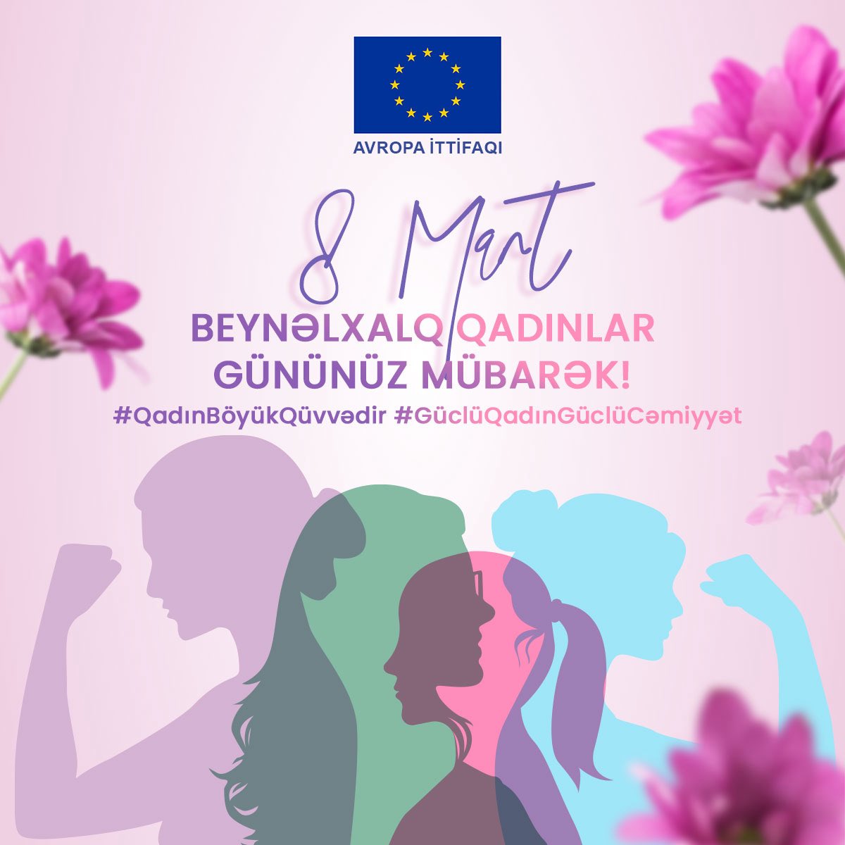 On International Women’s Day, the European Union Delegation to Azerbaijan congratulates all women and girls.

By advancing equality and justice, we help build stable, prosperous, and democratic societies where every woman and girl can thrive and reach her full potential🩷