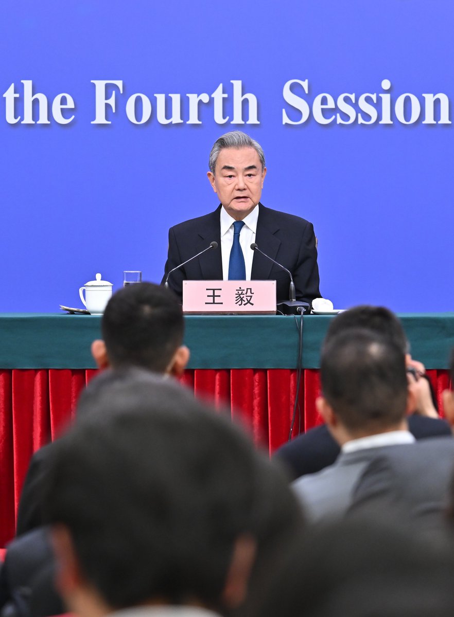 SpoxCHN_MaoNing's tweet photo. FM Wang Yi: Taiwan has been an integral part of China since ancient times. It never was, is not, and never will be a country. Its return to China is a victorious outcome of the Chinese People’s War of Resistance Against Japanese Aggression and the Second World War. 

Its status has been definitively fixed by a series of international legal instruments, including the Cairo Declaration, the Potsdam Proclamation, Japan’s Instrument of Surrender, and Resolution 2758 of the U.N. General Assembly. Any attempt to create “two Chinas” or “one China, one Taiwan” is doomed to fail.

Resolving the Taiwan question and realizing the complete reunification of our motherland is a historic process that cannot be stopped. Those who support it are on the right side of history; those who defy it shall perish.