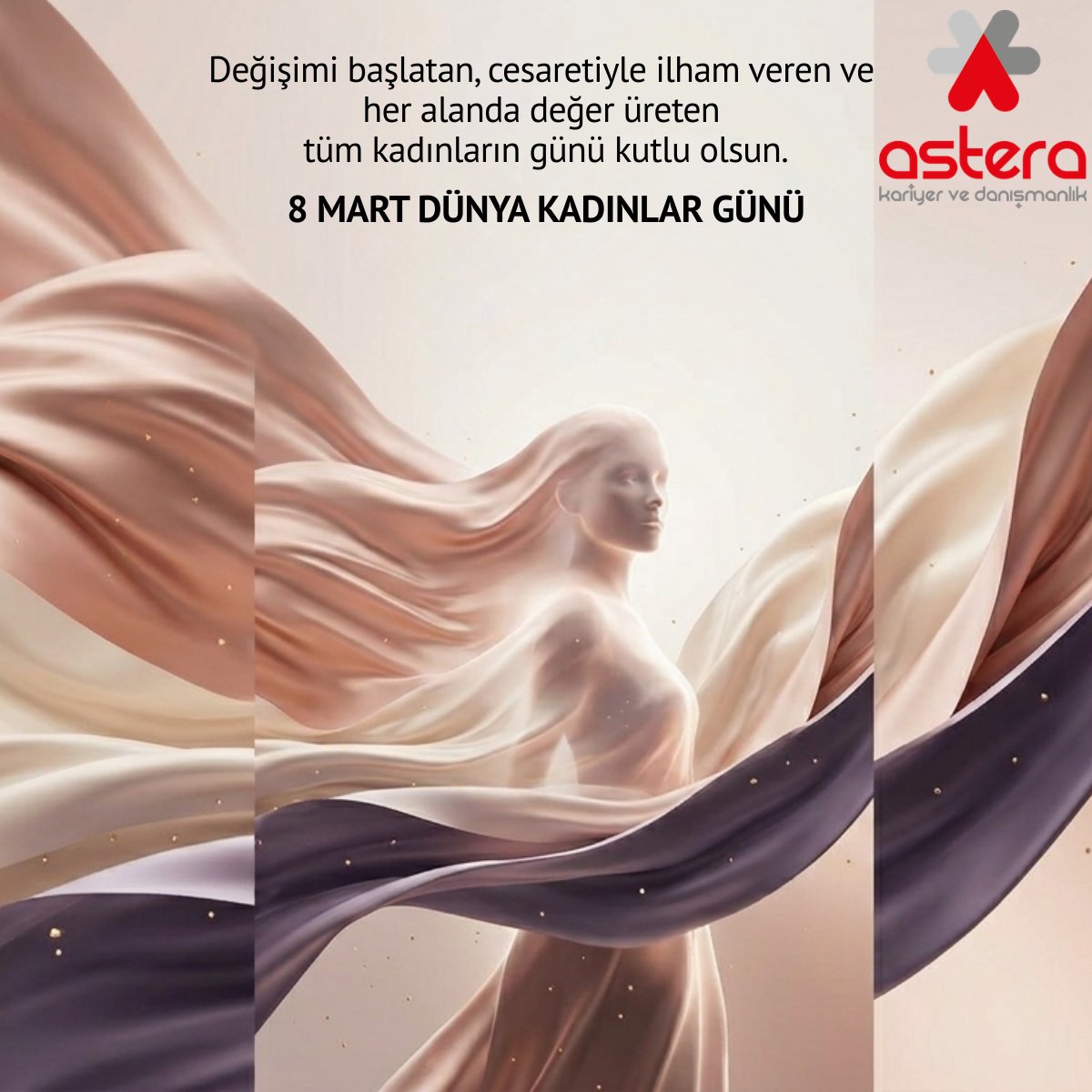 AsteraHR's tweet photo. Astera İK olarak, kadınların iş hayatında güçlenmesini destekleyen ve eşit fırsatların gelişmesine katkı sağlayan bir çalışma kültürünün parçası olmaktan gurur duyuyoruz.
Tüm kadınların 8 Mart Dünya Kadınlar Günü kutlu olsun. https://t.co/2KSR3BOuZE