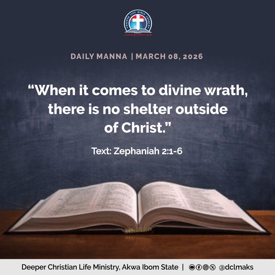 God is a righteous and fair judge. He will not cease to judge the wickedness and disobedience of people for any reason.

However, He forgives when we run to Him for repentance. It is best to run to Him today to avert His judgment, and live holily.

#DailyManna
#dclmaks