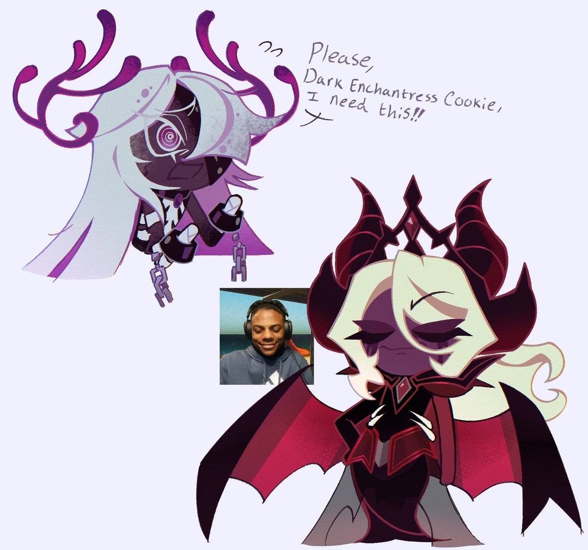 ▷“Our dough is kinda broken...”

☆☆
#venomdoughcookie #darkenchantresscookie #crkfanart