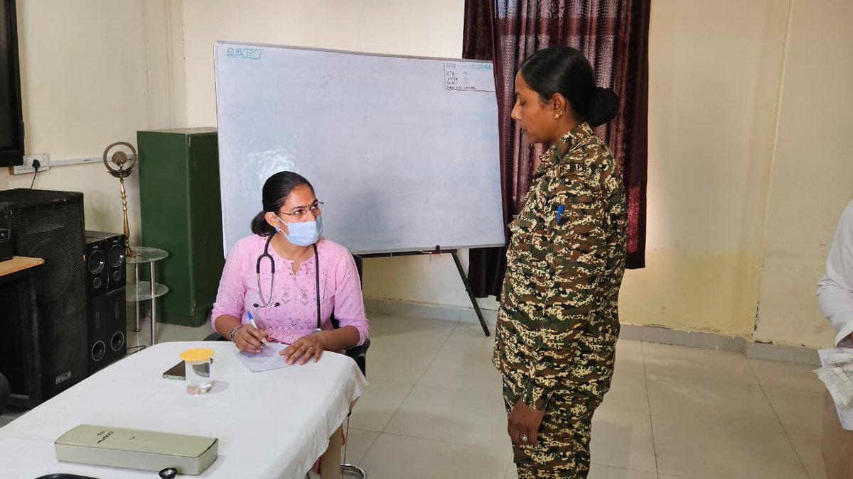 स्वास्थ्य कैंपः दिनांक 07/03/26 को संयुक्त अस्पताल केरिपुबल अजमेरके सौजन्य से ग्रुप केन्द्र प्रथम केरिपुबल अजमेर में 87वें स्थापना दिवस के अवसर पर जवानों व परिवारों के लिये स्वास्थ्य कैंप का आयोजन किया गया । इसमें प्राथमिक जाँच करवाई गई व परामर्श दिये गये ।