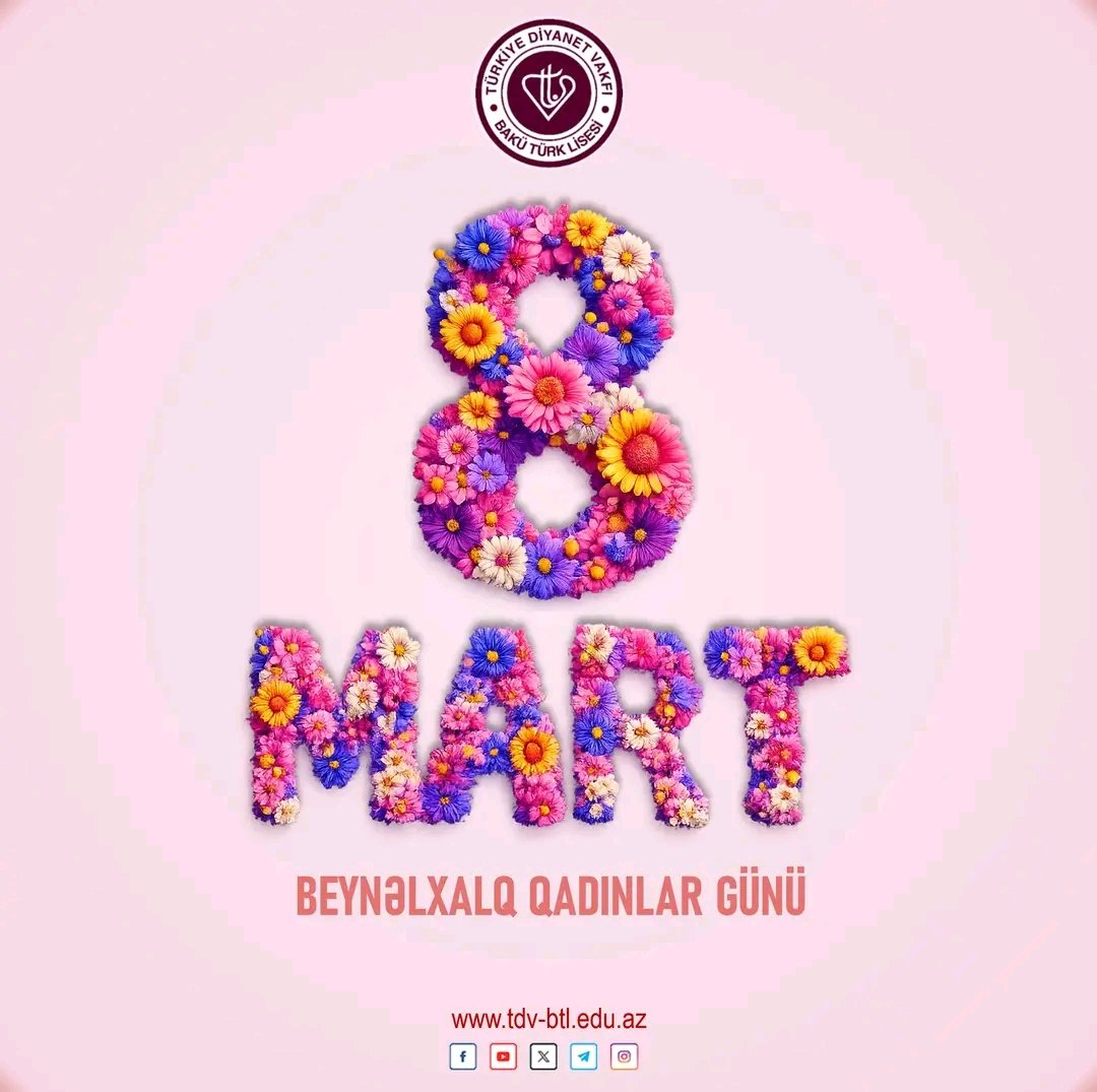 8 Mart Beynəlxalq Qadınlar Günüdür. 🌸

#8mart #tdvbtl
