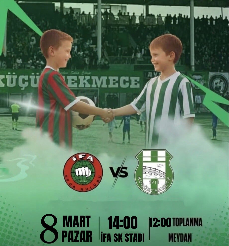 🔥 Maç Günü
🆚 İFA
📆 8  Mart Pazar 
🕑 14:00
🏟️ iFA stadı
🗣️ 13:00 de meydan dan haraket.