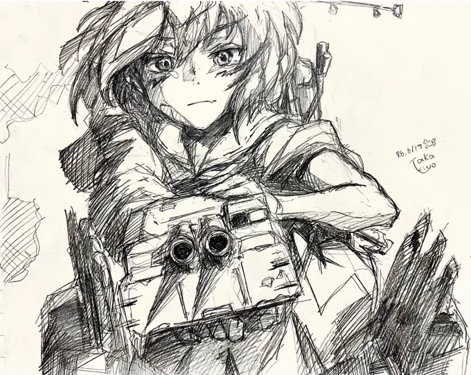 #これを見た人はアナログ絵とデジタル絵を貼ってください 