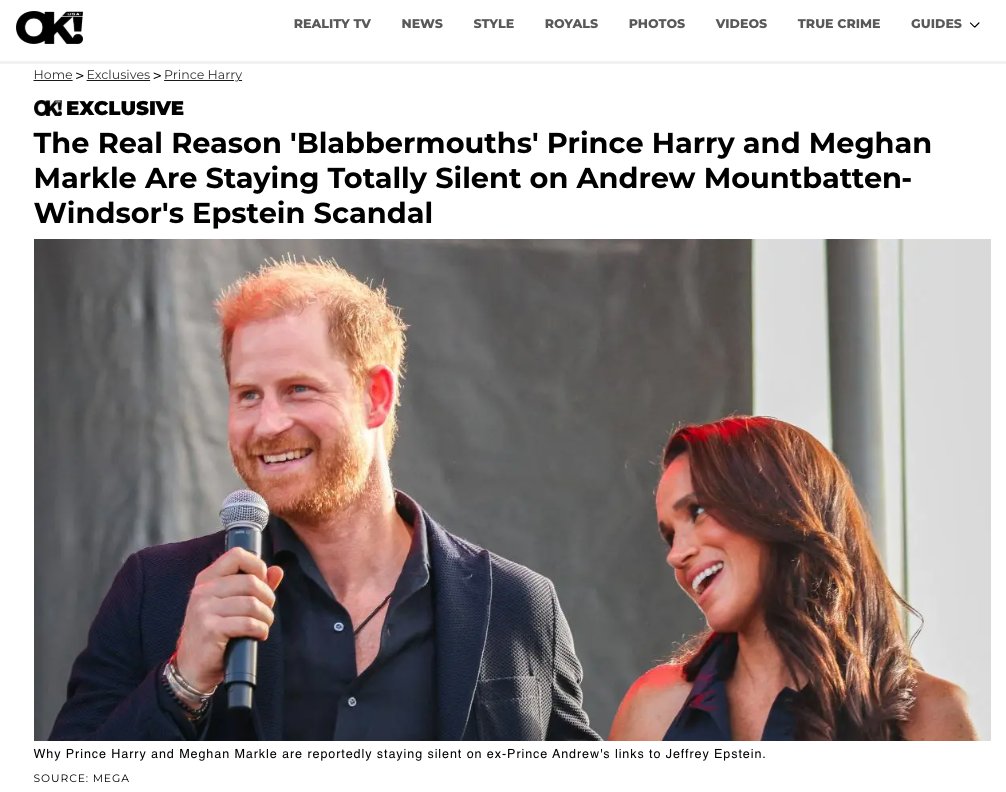Oh wow, OK! Magazine is unleashing on Harry and Meghan Markle 😉
#HarryandMeghan
okmagazine.com/p/prince-harry…