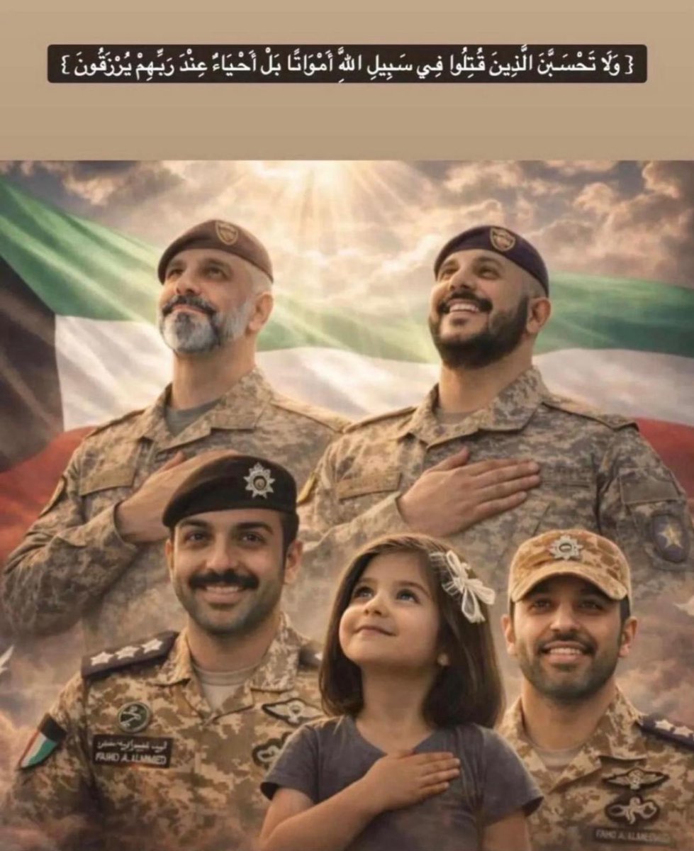 _iabdulllah's tweet photo. سلامٌ على من صدقوا الوعد مع الله والوطن،
 فليس كل الناس يُختارون لهذا المقام العظيم، ولكن الله يصطفي من عباده من يشاء ليكرمهم بالشهادة. 
فهنيئاً لأهلهم هذا الشرف ، وهنيئاً للكويت برجالٍ كتبوا بدمائهم معنى العزة والوفاء. رحم الله شهداءنا الأبرار . https://t.co/9NVPYJ08SO
