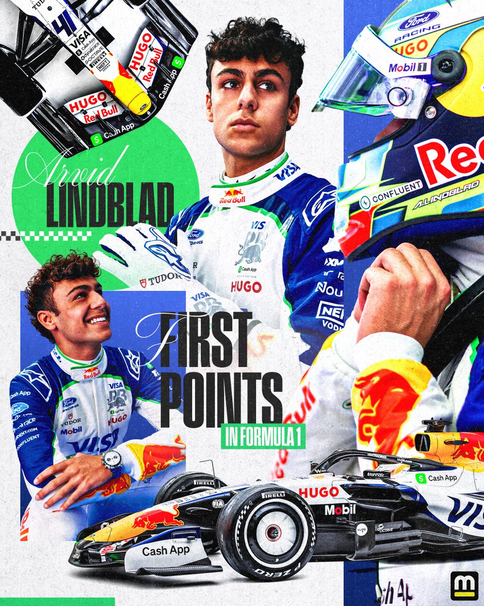 Motorsport's tweet photo. Arvid Lindblad scores points in his F1 debut! 👏 https://t.co/H5vIiCX3UJ