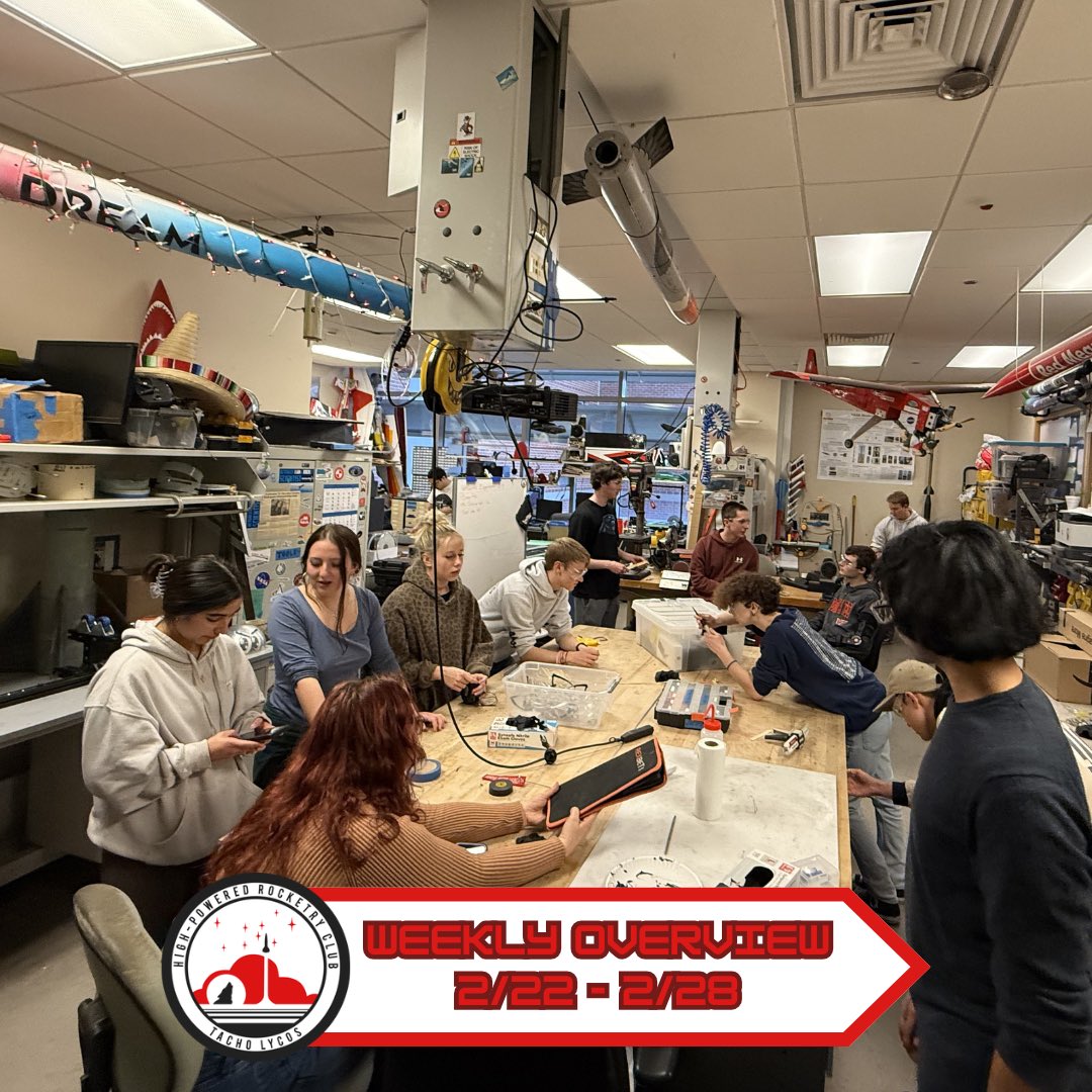 NCSURocketry's tweet photo. 2/22–2/28: Post-launch analysis and working towards the next flight. Fin refinements + 3-point bending tests, drogue repair, leg testing, resolving motor stalling, launch data analysis for airbrake, AV bay redesign, new airframe fabricated.
#ncspacegrant #nasastudentlaunch https://t.co/voFhQF5a8M