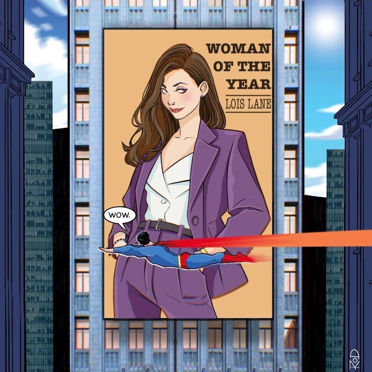 bylinebabe's tweet photo. Sources report seeing Superman crash into a skyscraper shortly afterwards

(art by Rod Allen) https://t.co/qEPx46FQj3