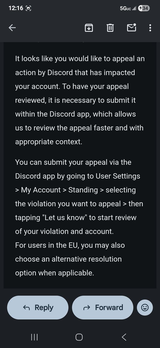Smurphysmurf's tweet photo. @discord Love when i ask discord support. About my status with my tickets cuz its been 4 days and i get this no mater what question i ask. Its like i cant communicate with people who run and app for communication. https://t.co/dCjLogk4MD