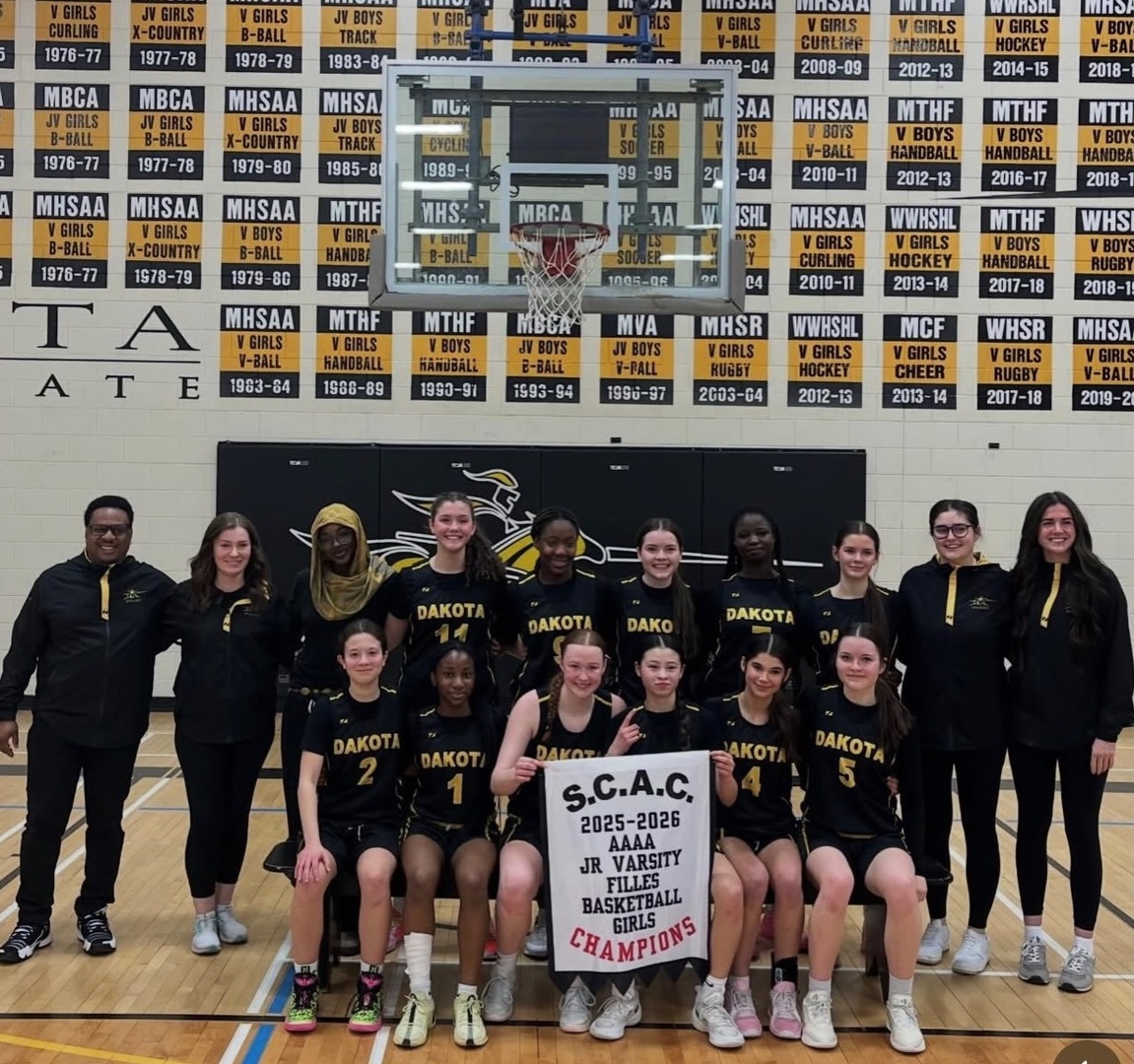 basketballmb's tweet photo. Congrats to the Dakota Collegiate JV Girls basketball team on their AAAA SCAC conference banner! #mbhoops https://t.co/aKhtSgIPO2