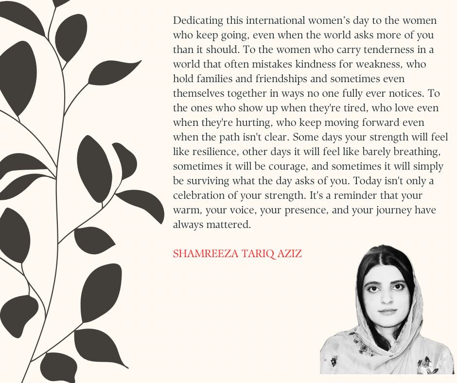 shabaloch798's tweet photo. 8 March International Women's Day
A tribute to the resilient and courageous women who never stop rising. https://t.co/D2DCgbgUHS