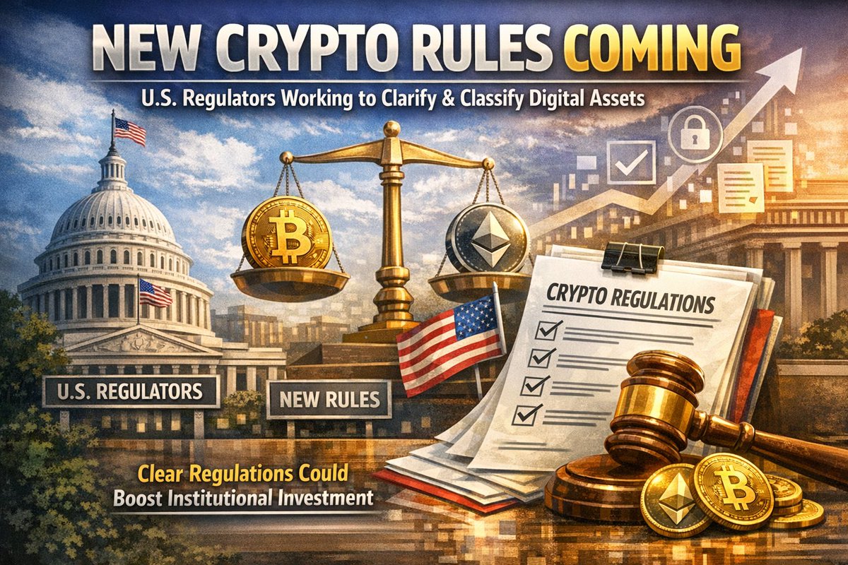 khanwithcrypto's tweet photo. 😳New Regulations Coming

• U.S. 🇺🇸regulators are working on new crypto rules to clarify how digital tokens should be classified and regulated.
• Clearer regulation could attract more institutional investment.
#bitcoin #CryptoMarket
#CryptoCrash
#CryptoCurrency #ethereum https://t.co/eYaAmJ22zd