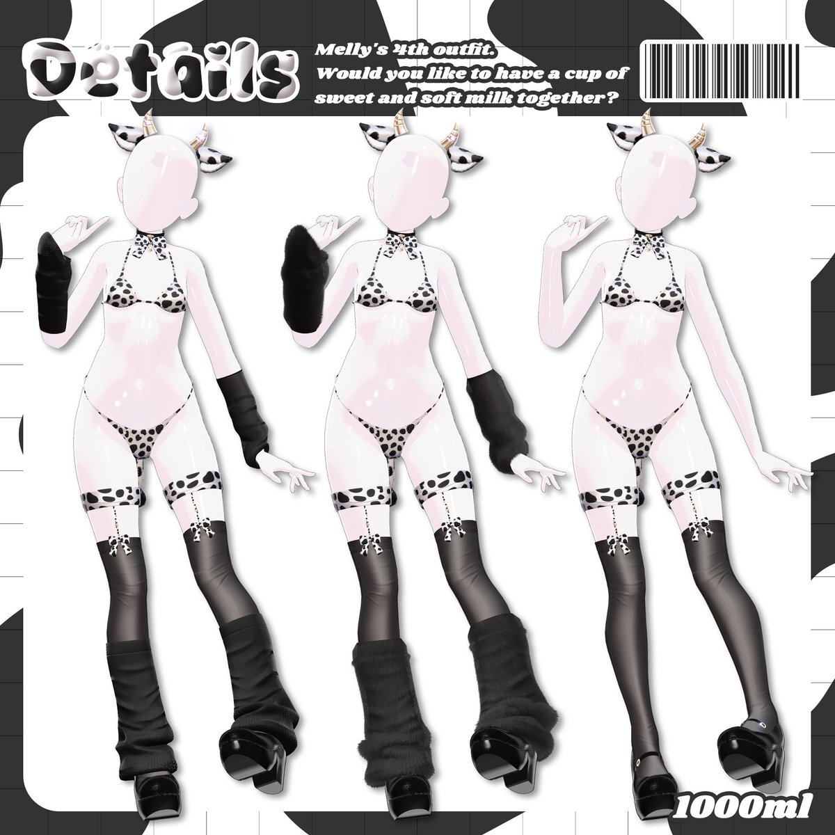 mely_design's tweet photo. [🐄 Detail cut 🍼]

RT＋Follow EVENT 中です~✨
BOOTH ▶️ https://t.co/gkzMODkK1r
#VRChat #VRC #booth_pm #BOOTH #Mely #RT #EVENT https://t.co/2MkzFR54EK