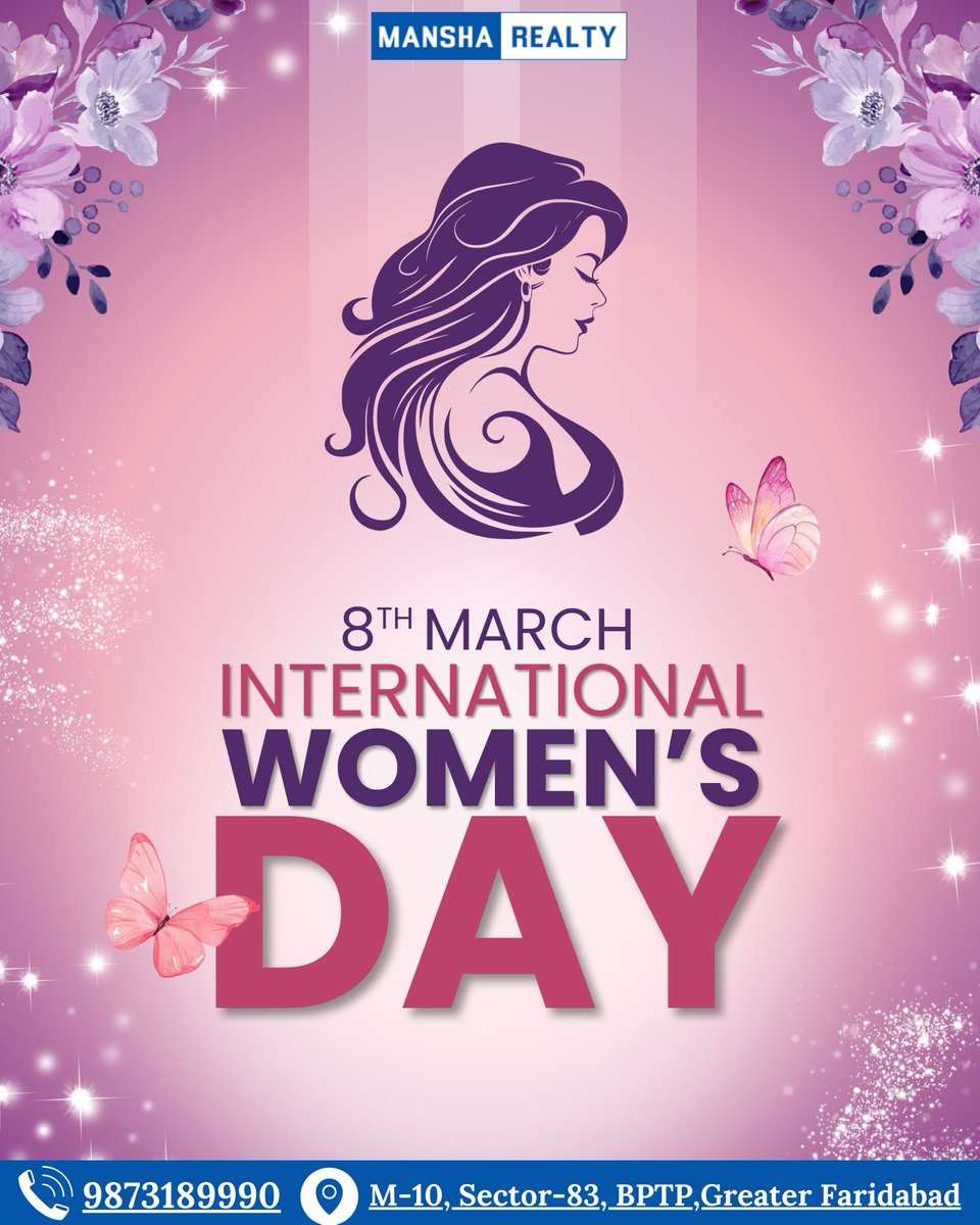 mansharealty's tweet photo. 🌸 "On this Women’s Day, Mansha Realty celebrates the incredible women who inspire us every day and build stronger families, communities, and futures.💖
Happy Women’s Day!"
#WomensDay #HappyWomensDay #EmpoweredWomen #CelebrateHer #ManshaRealty #WomenPower #StrongWomen #DreamBig https://t.co/R8PHWtwkjX