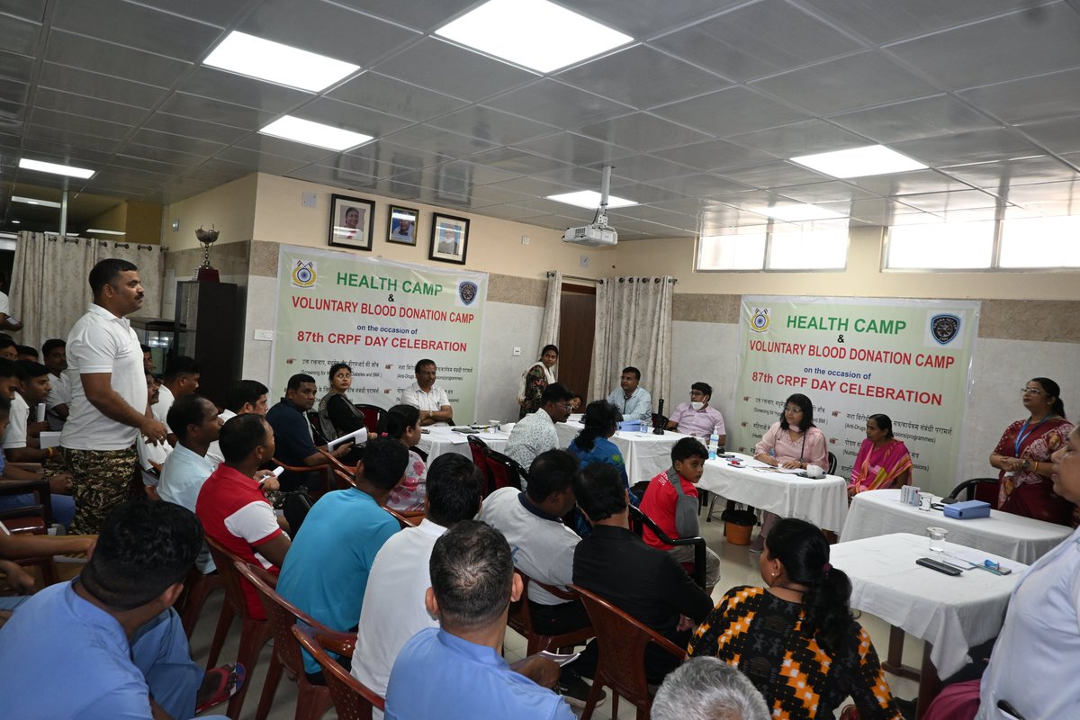 BbsrCh's tweet photo. On the occasion of 87th CRPF Day, #CHBBSR organized a screening camp for obesity, diabetes &amp; hypertension along with an interactive session on balanced nutrition by HOD, Nutrition Dept., Ayushman Empanelled Hospital, Bhubaneswar. https://t.co/zBUlrC2YRx