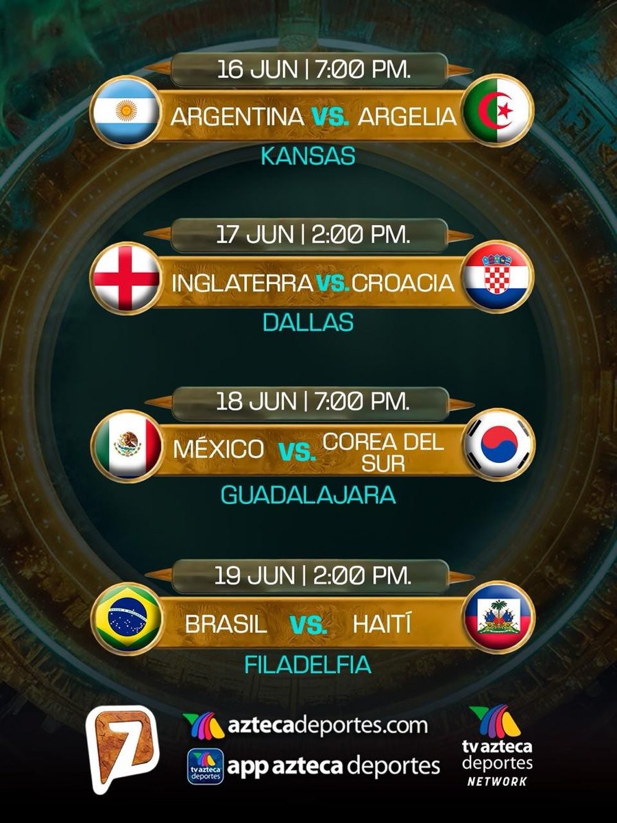 AztecaChihuahua's tweet photo. ¡La Copa Mundial de la FIFA 2026 está en Azteca Deportes! 🏆🌎

Estos serán los 32 partidos que podrás disfrutar con los mejores comentaristas y analistas.

¡Empieza la cuenta regresiva! ⏳⚽

#A100Días https://t.co/f2840M8Fga