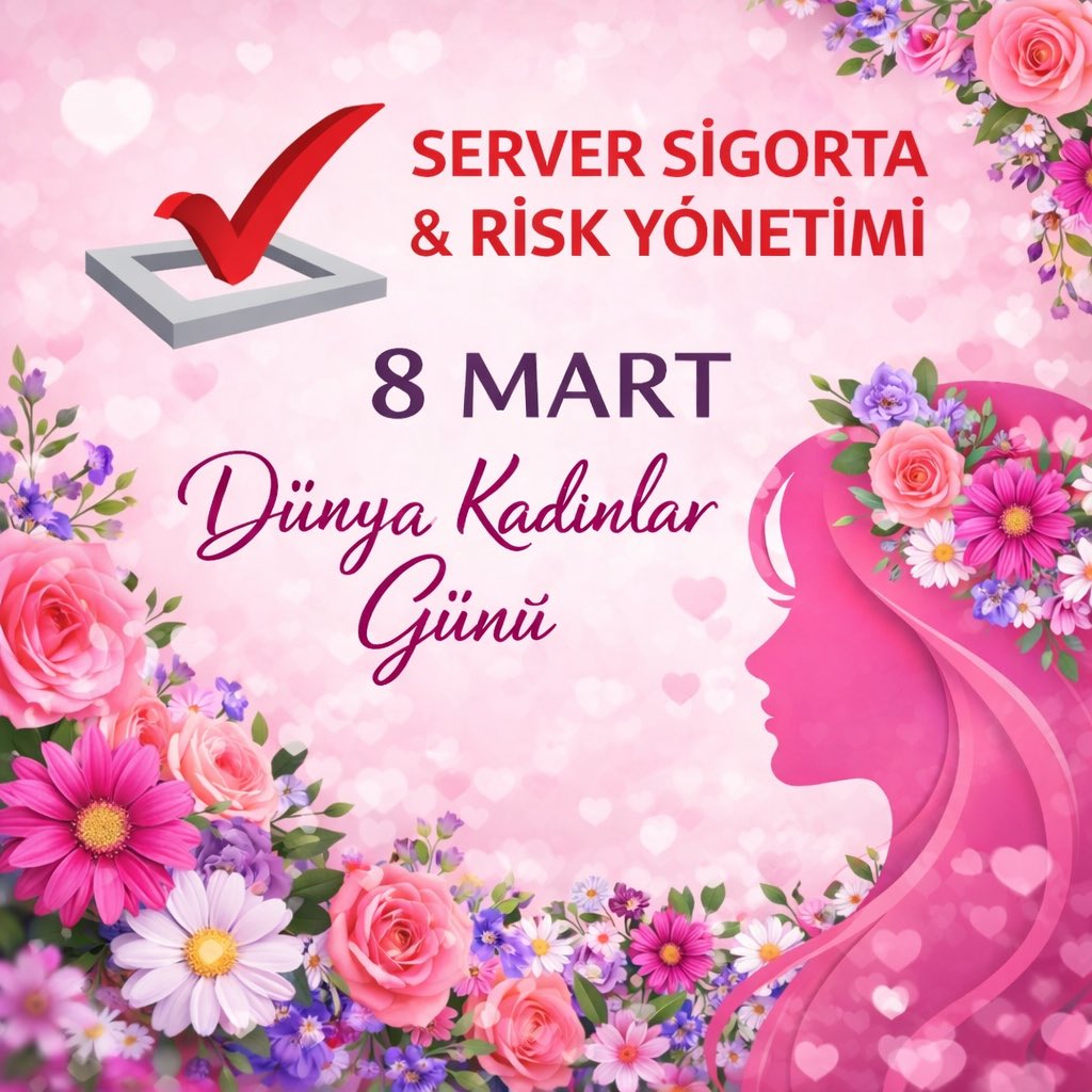 ServerHiz's tweet photo. 8 Mart Dünya Kadınlar Günü kutlu olsun 🌸

Toplumun temelini oluşturan, üreten, yöneten, güç veren tüm kadınlara sağlık, mutluluk ve başarı dolu bir hayat diliyoruz.

SERVER SİGORTA &amp; RİSK YÖNETİMİ https://t.co/kF6ez54kep