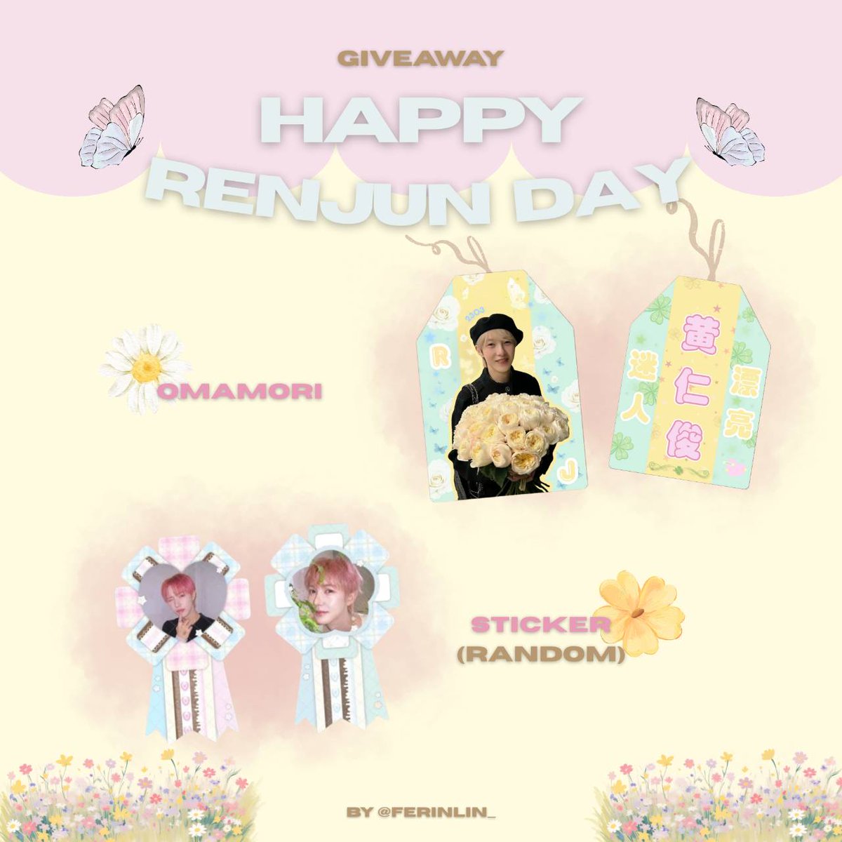 ꕥ  𝑝𝑙𝑠 𝑘𝑖𝑛𝑑𝑙𝑦 𝑟𝑡 𖧧

𖥔 ݁ ˖༘⋆𐦍⊹₊ 𝐺𝑖𝑣𝑒𝑎𝑤𝑎𝑦 𝑓𝑜𝑟  #HAPPYRENJUNDAY 

.☘︎ ݁˖༘⋆𝑂𝑀𝐴𝑀𝑂𝑅𝐼  &amp;  𝑠𝑡𝑖𝑐𝑘𝑒𝑟

🗓  𝟸𝟷/𝟶𝟹/𝟸𝟼 
📍 𝐶𝑎𝑏𝑜 𝑐𝑎𝑓𝑒 &amp; 📽𝑃𝑎𝑟𝑎𝑔𝑜𝑛 

 𝑟𝑡 &amp; 𝑠ℎ𝑜𝑤 𝑡ℎ𝑖𝑠 𝐶𝑒𝑟𝑡𝑖𝑓𝑖𝑐𝑎𝑡𝑒 𝑣𝑜𝑡𝑒 𝑓𝑜𝑟 𝑅𝐸𝑁𝐽𝑈𝑁