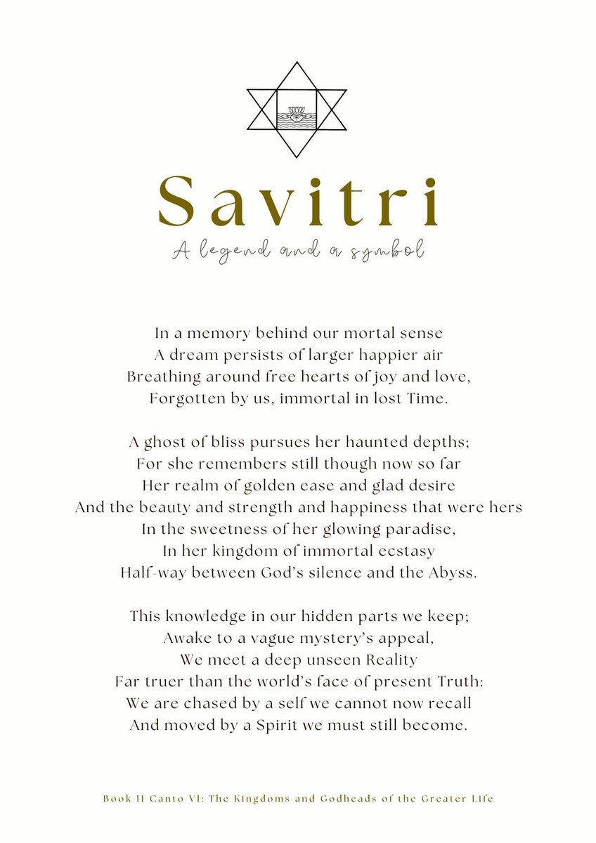 Daily Verses from Savitri, Book II Canto VI: The Kingdoms and Godheads of the Greater Life

#SriAurobindo #InevitableWord