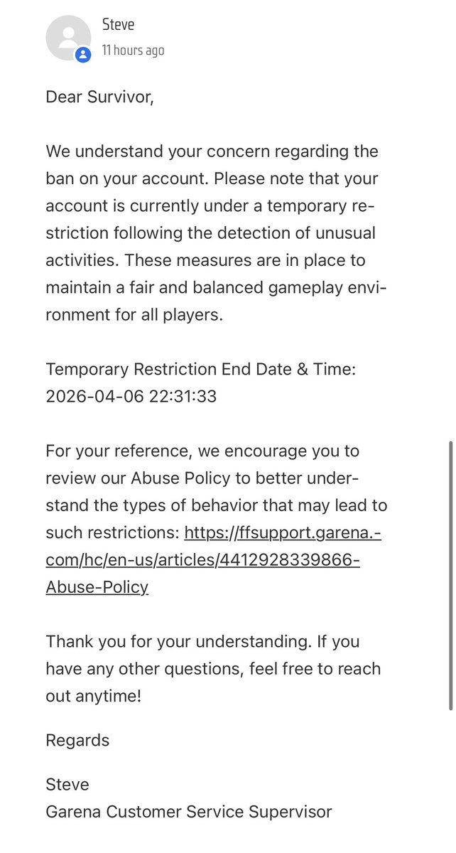 BasEkInsaan's tweet photo. @IndiaFreeFire @Garena I am a loyal Lv.63 player (UID: 2655565529, Nickname: LØØTERA). 

I have been falsely suspended for 30 days. I am a fair player who has never cheated or used mods. 

Please manually review my case and lift the false ban as soon as possible. #FreeFireUnban https://t.co/IiZ4GnCh4i