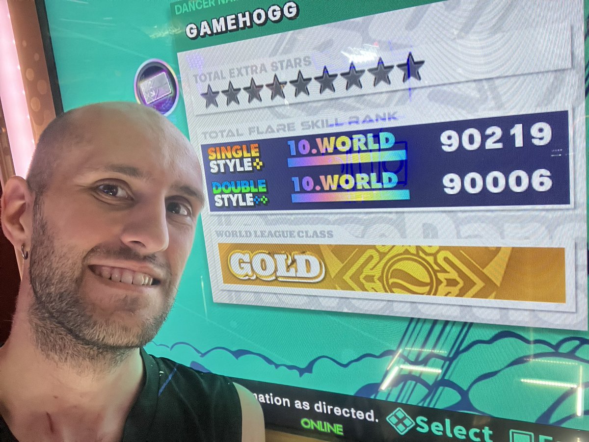 Gamehog4's tweet photo. Haven’t posted in a while, but I did manage to do something crazy, hit World Rank on doubles on DDR!!! Still very surprised I pulled it off, took a while but I got it! https://t.co/ZfyTisRpms