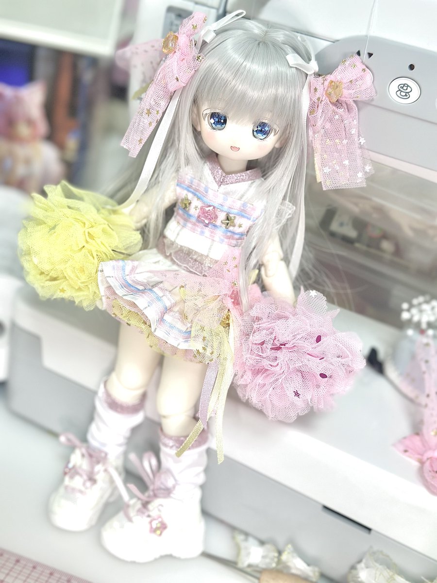 caramelappledd's tweet photo. Tiny Fox 1/6ちゃんサイズ！
星音学園チア服！o̴̶̷̤  ̫ o̴̶̷̤

＃アイドール東京 https://t.co/ltuBC3mAId
