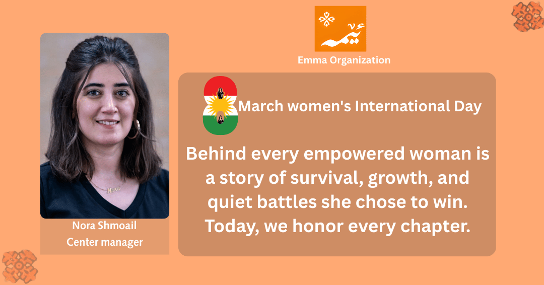 emmaorg_'s tweet photo. International Women's Day Campaign Emma staff and employees will participate in the celebration of March 8th. . #8Mart #marchKurdistan #March8WomensDay #kurdish #WomensDay2026 #InternationalWomensDay #8MarchWomensDay https://t.co/YYl44ghkRG