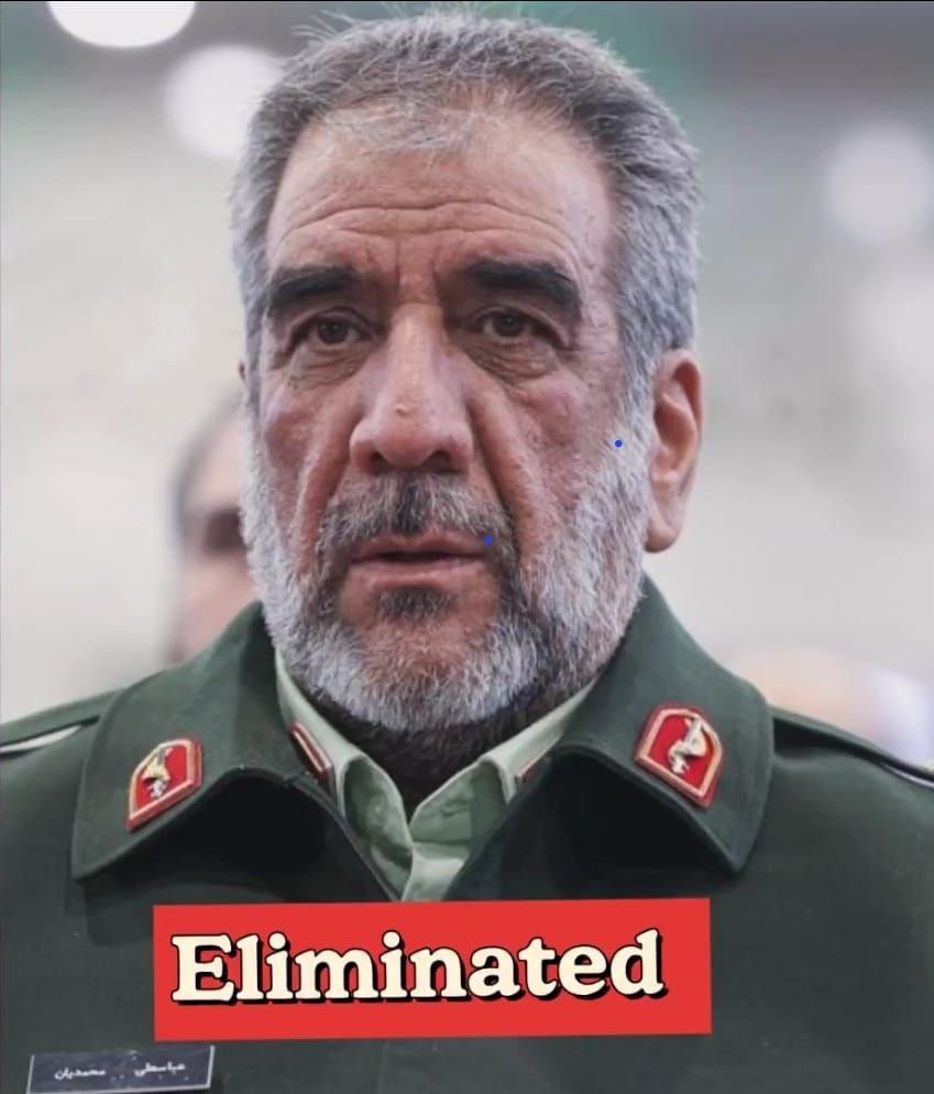 unclepee101's tweet photo. 🚨🇮🇷BREAKING: Brigadier General Abbas-Ali Mohammadian, the commander of the Tehran police, who gave orders to shoot and kill hundreds of protesters, was ELIMINATED in airstrikes by the American and Israeli air forces. https://t.co/5IfYad2GB3