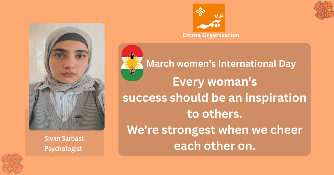 emmaorg_'s tweet photo. International Women's Day Campaign Emma staff and employees will participate in the celebration of March 8th. . #8Mart #marchKurdistan #March8WomensDay #kurdish #WomensDay2026 #InternationalWomensDay #8MarchWomensDay https://t.co/HH94FRO0u6
