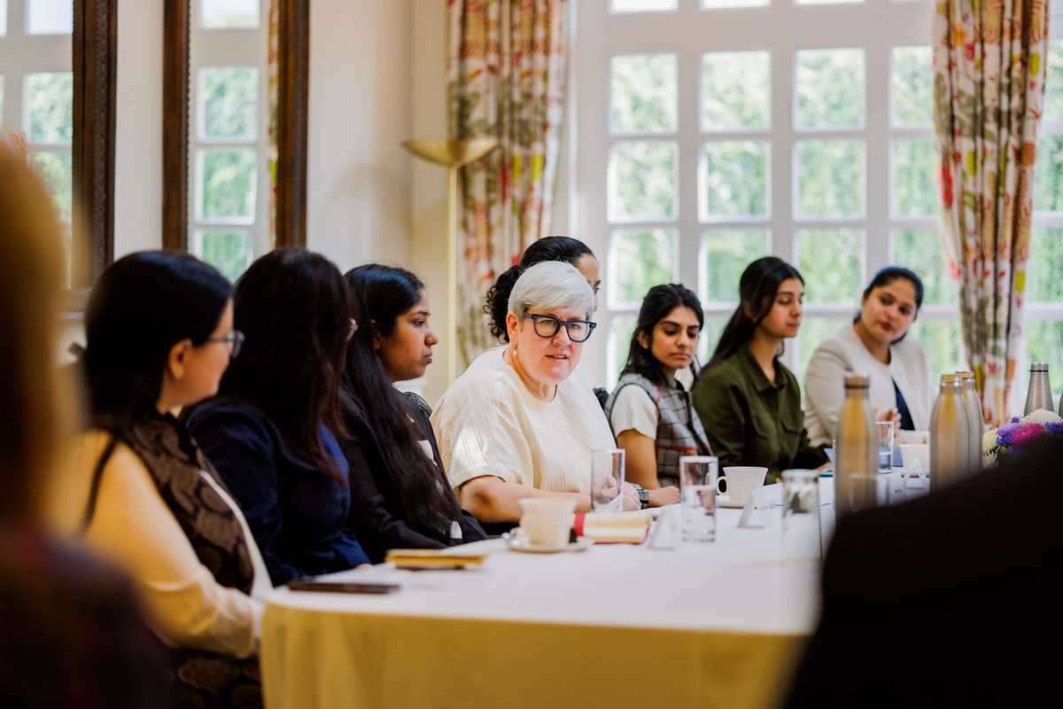 UKinIndia's tweet photo. Climate change disproportionately impacts women and girls.

Empowering women and girls globally is crucial to fight the climate crisis.

UK Special Rep for Climate, Rachel Kyte, met young female climate leaders in India ahead of #IWD2026 to hear about their experiences and views. https://t.co/QFMmvM3Noa