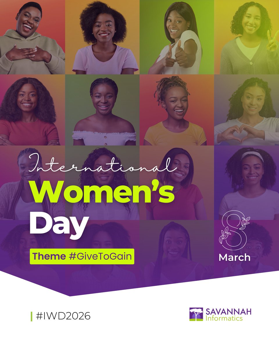 Savannahinform's tweet photo. Today, we pause to celebrate the women on our team, our clients and every woman creating impact in her sphere of influence. At Savannah Informatics, we're dedicated to supporting women and empowering them with opportunities, which helps innovation and communities thrive. #IWD2026 https://t.co/ezl4lhhzuO