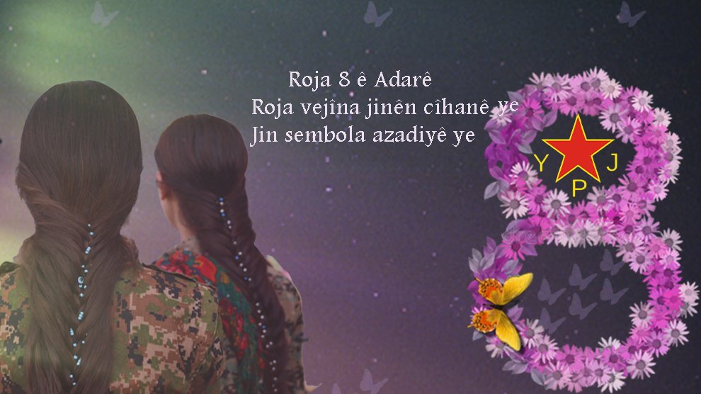 YPJDefense's tweet photo. Long live women’s resistance and struggle!

Long live women’s freedom!

Happy March 8!

#YPJ #DefendRojava https://t.co/rgj184CzpY