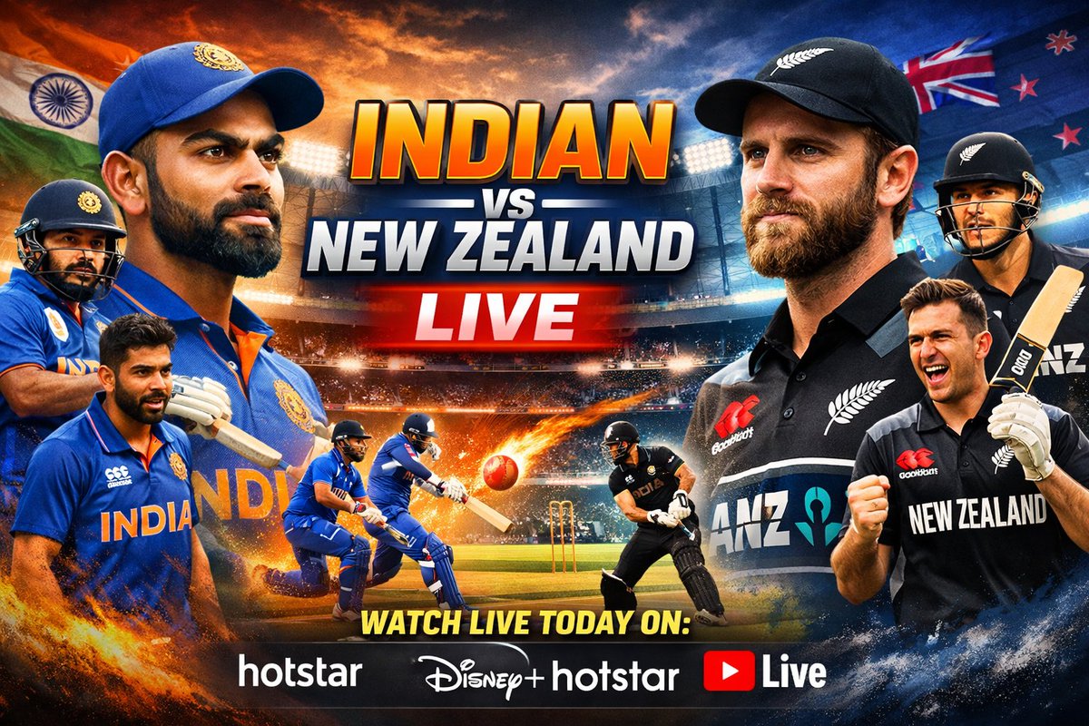Indian vs New Zealand live match tweet media