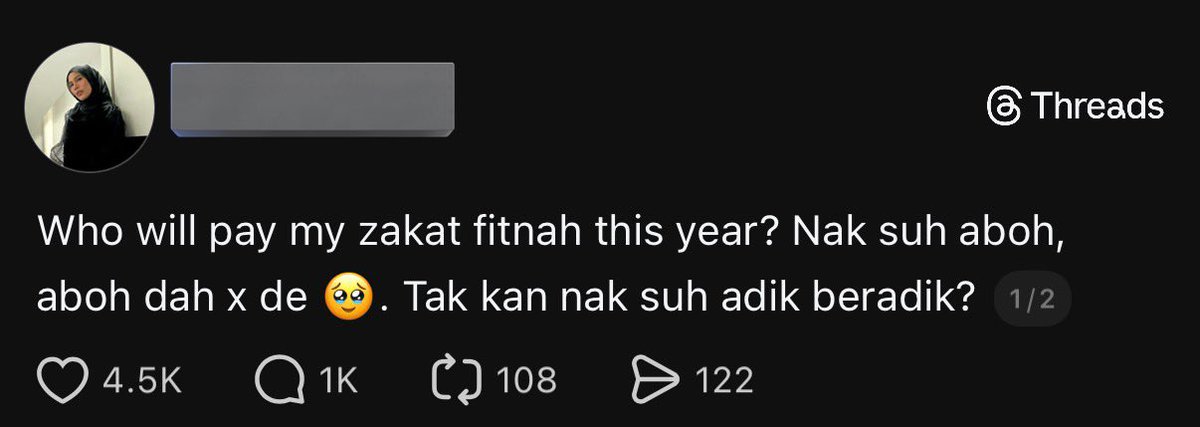 kak, saya tengok kat profile akak ada tulis “travel content creator” takkan nak bayar zakat yang setahun sekali pun nak suruh orang bayar kan lagi?🤦🏻‍♂️