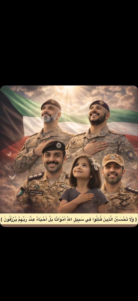 alinader11's tweet photo. وَلَا تَحْسَبَنَّ الَّذِينَ قُتِلُوا فِي سَبِيلِ اللَّهِ أَمْوَاتًا بَلْ أَحْيَاءٌ عِندَ رَبِّهِمْ يُرْزَقُونَ﴾

رحم الله شهداءنا الأبرار https://t.co/oHxGrw3B9f