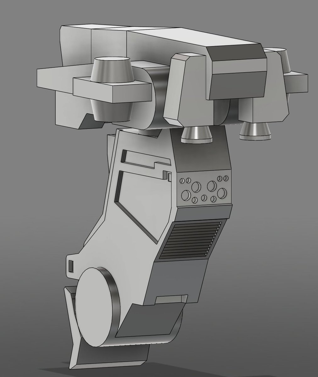 Armored__Soul's tweet photo. Adding detail to the model. It'll be broken apart later to be 3D printed and assembled. https://t.co/AsxlZoldo9