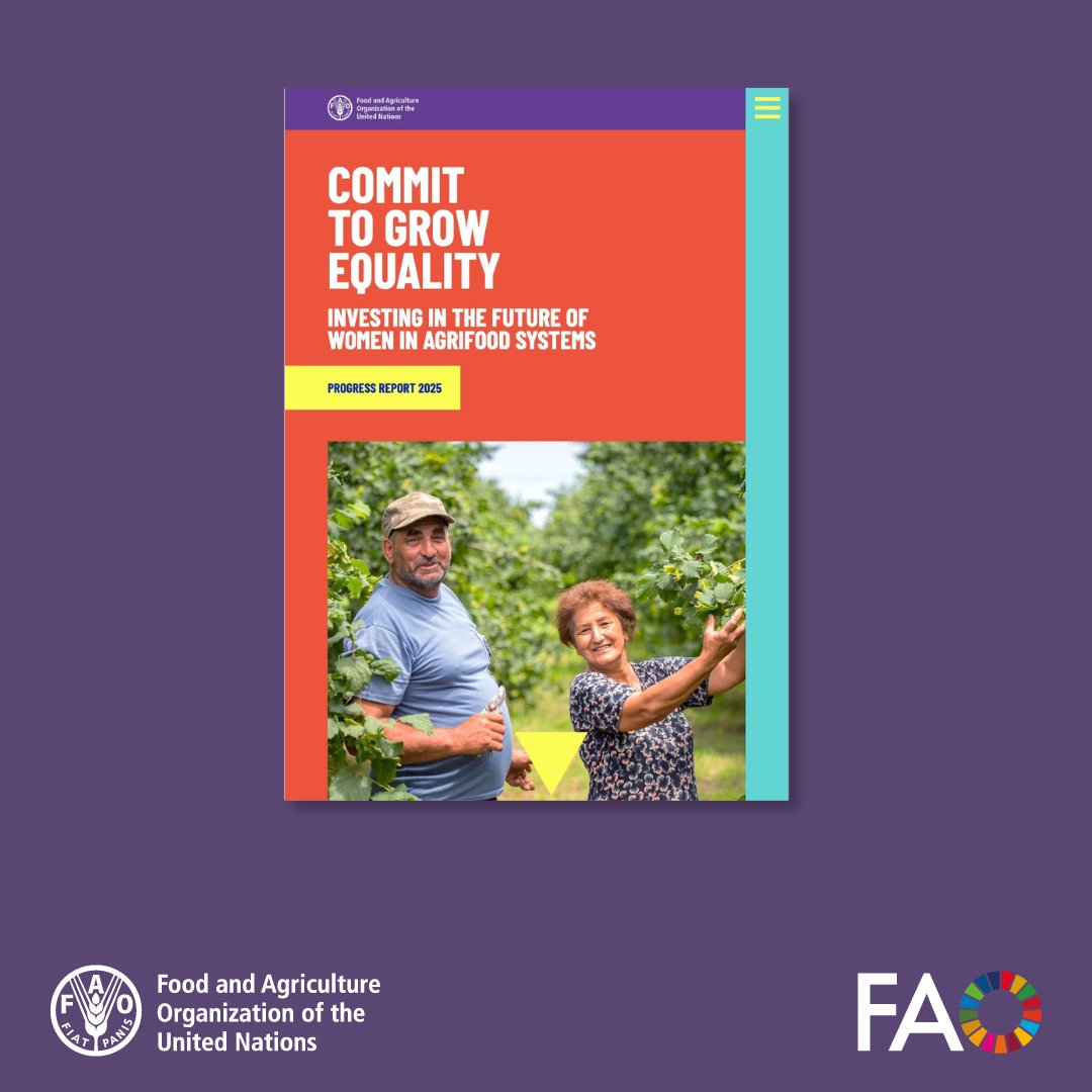 FAOKnowledge's tweet photo. Investing in women drives progress in agrifood systems.
@FAO’s initiative highlights commitments from global partners advancing #GenderEquality and women’s empowerment for more inclusive and sustainable agrifood systems.
📘 https://t.co/n70AAljDv9
#LetsGrowEquality #IWD2026 https://t.co/3MNovJ5KFF