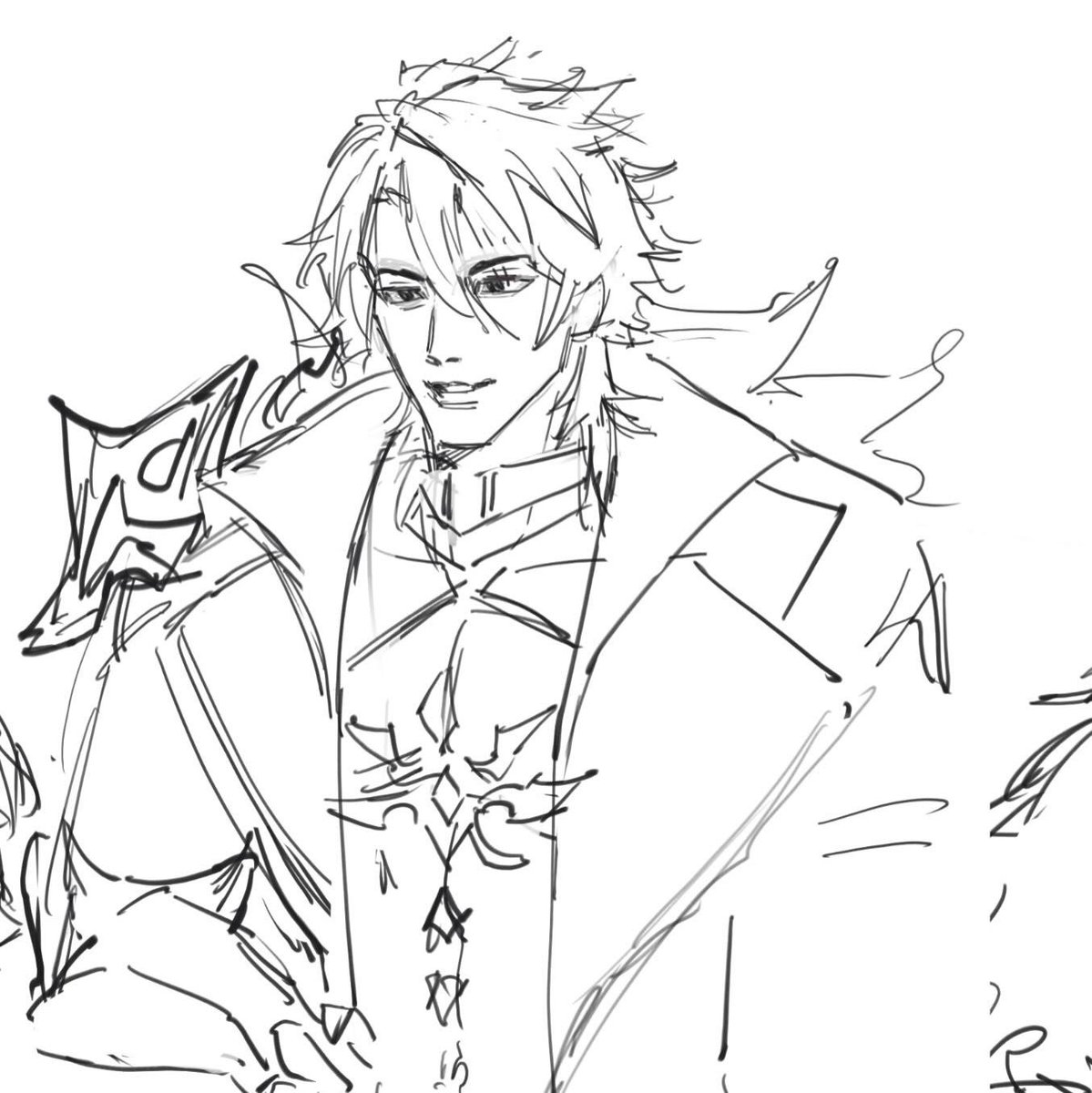 nicolewoo2002's tweet photo. Varka sketches #Varka #GenshinImpact https://t.co/1wXWxWAUNr
