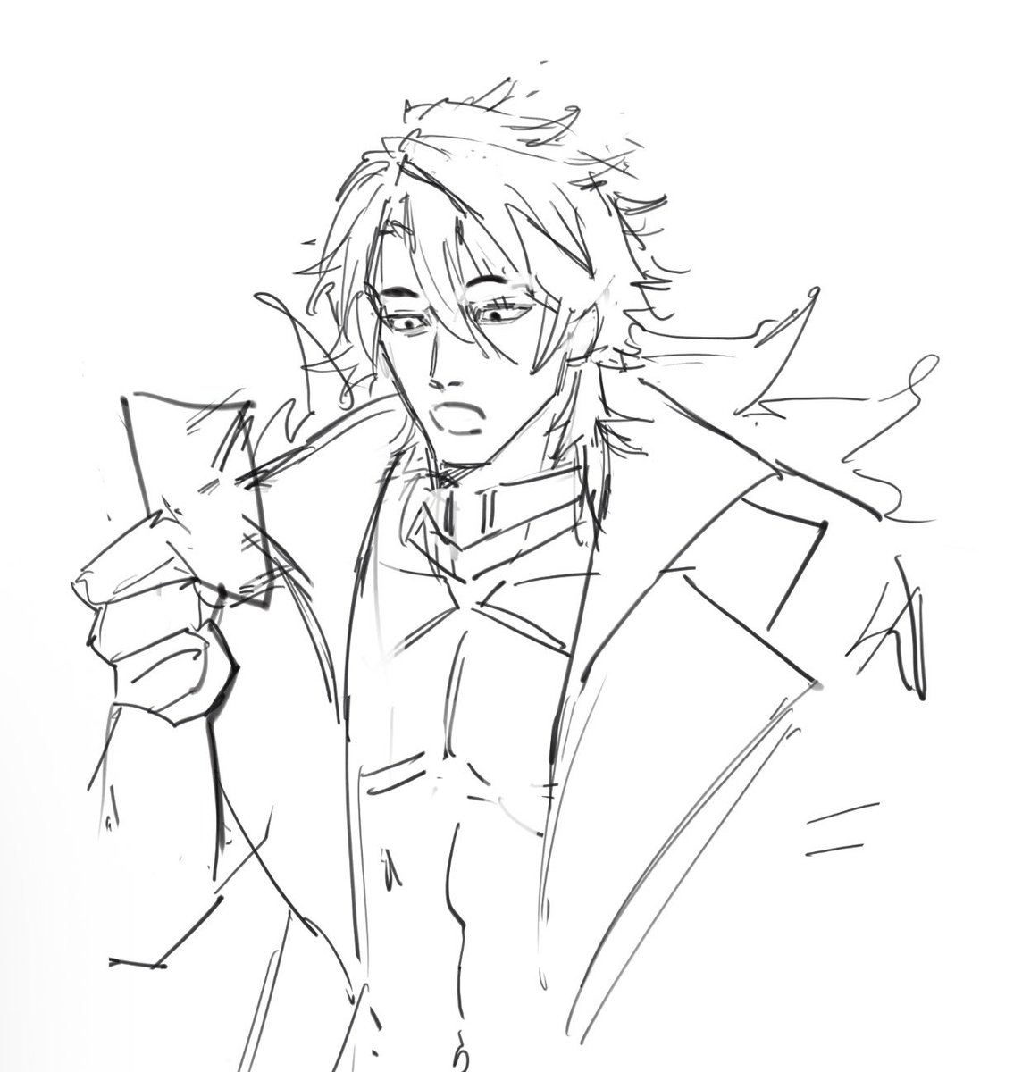 nicolewoo2002's tweet photo. Varka sketches #Varka #GenshinImpact https://t.co/1wXWxWAUNr