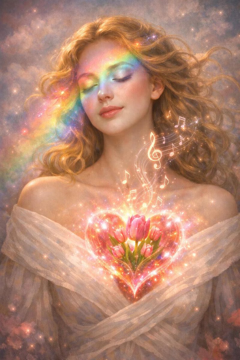 Whisper_Shine's tweet image. #Spellbound,
as the colors of light rested on her quiet face,
a garden bloomed within her heart
and the universe softened,
listening to the gentle music of her soul. ✨
#vss365 #prompt #writingcommmunity